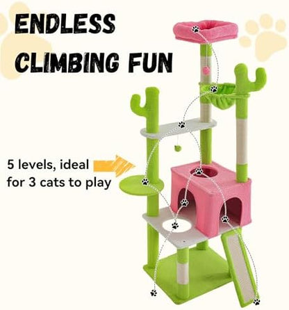 DWVO 68" Tall Cactus Cat Tree