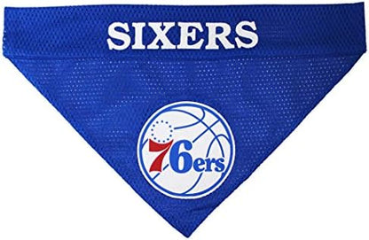 NBA Dog Bandana - Philadelphia 76ers Reversible Pet Bandana. 2 Sided Home & Away Sports Bandana with a PREMIUM Embroidery TEAM Logo, Large/X-Large
