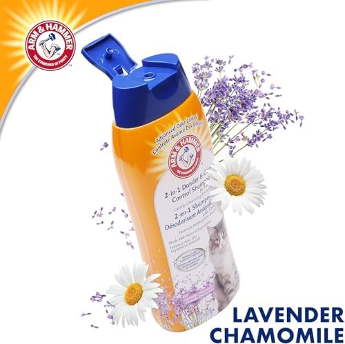 Arm & Hammer 2-in-1 Deodorizing Cat Shampoo, Lavender, 20 Fl Oz, 2-Pack