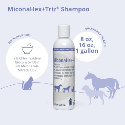 MiconaHex+Triz Shampoo for Dogs, Cats and Horses, 8 oz