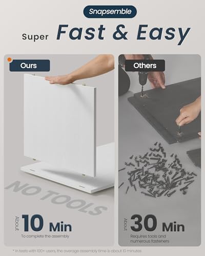 SONGMICS HOME Cat Litter Box Enclosure, Tool-Free Assembly