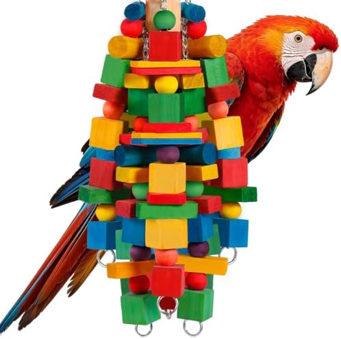 Bird Toys Parrot Toys Natural Wood Blocks Bird Chew Toy