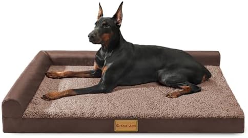 Patas Lague Orthopedic Large Dog Bed Washable Pet Sofa Bed 42''X28''Brown
