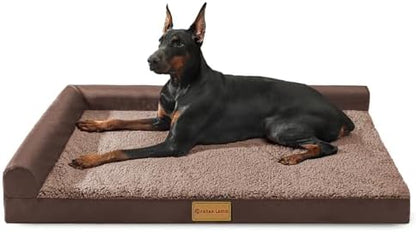 Patas Lague Orthopedic Large Dog Bed Washable Pet Sofa Bed 48''X30''Brown