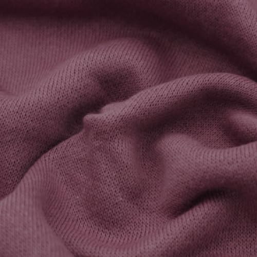 65" Wide 100% Cotton Fleece Fabric by The Yard - 280 GSM, Medium Weight, 2-Way Stretch, Soft & Breathable for Apparel, Jackets, Costumes, Home Decor & Crafts