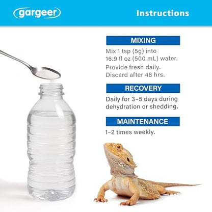 Gargeer 3.5oz Reptiles Electrolyte Drink Supplement with Fruits. USA Made
