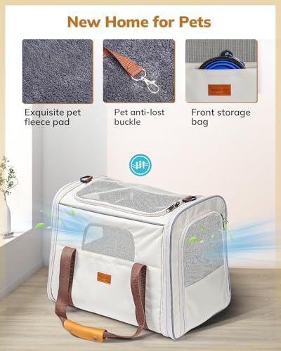 Morpilot Pet Carrier for Large Cats, Puppies & Small Dogs Up to 25lbs
