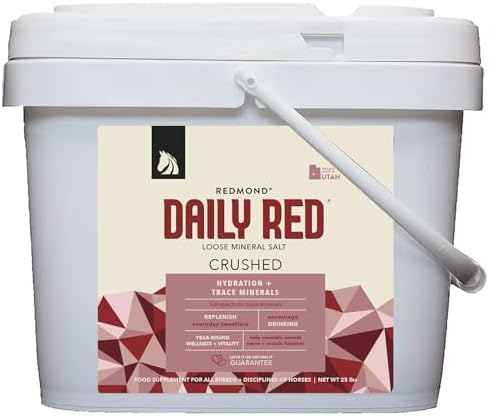 REDMOND Rock Crushed Loose Mineral Salt Electrolyte Supplement for Horses (25 LBS)