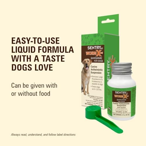 Worm X Plus 7 Way Liquid Dewormer for Dogs 2 oz Broad Spectrum Canine Anthelmintic Suspension Removes Hookworms and Roundworms for Dogs Up to 120 lbs