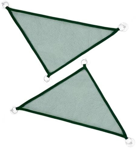 2 Pcs Bearded Dragon Lizard Hammock, Geckos Hammock, Breathable Mesh Reptile Hammock, Suitable for Iguanas, Anoles, Geckos, Snakes, Chameleon（Green）