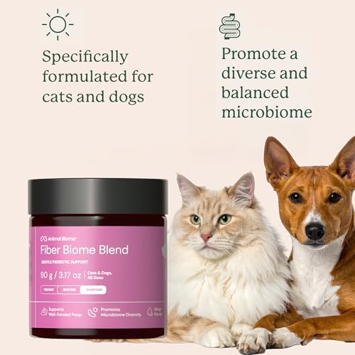 Animal Biome Fiber Blend for Dogs & Cats, Prebiotic Fiber Supplement, 90g