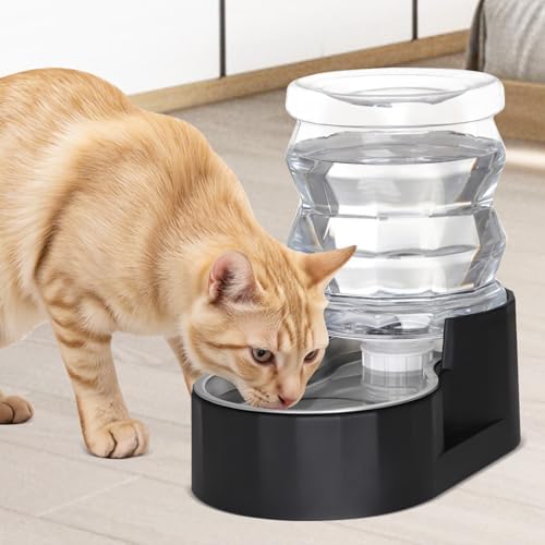 RIZZARI 4L Gravity Cat Water Dispenser:Spill Resistant for Apartments