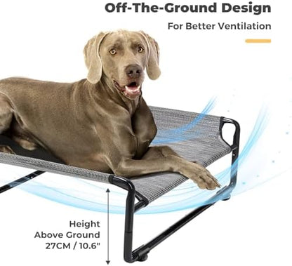 Veehoo Outdoor Elevated Dog Bed, Cooling Raised Dog Beds for XXLarge Dogs