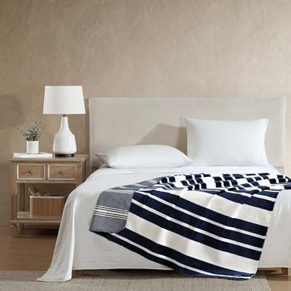Nautica - Soft Reversible Throw Blanket for Bed & Couch, 50 x 70