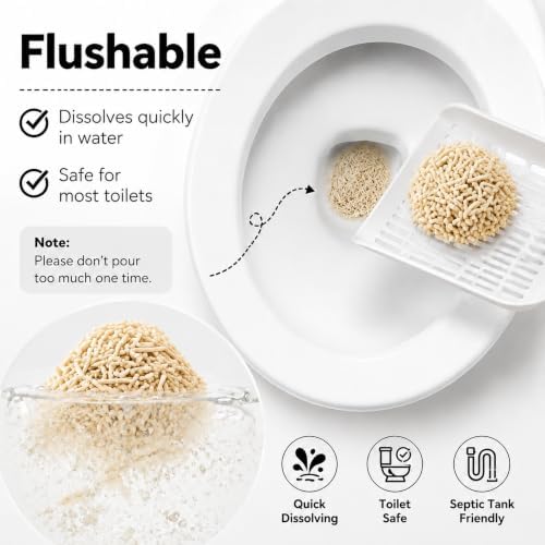 Tofu Cat Litter, Plant-Based Flushable Fast Clumping 11.2 lb, 2 Bags