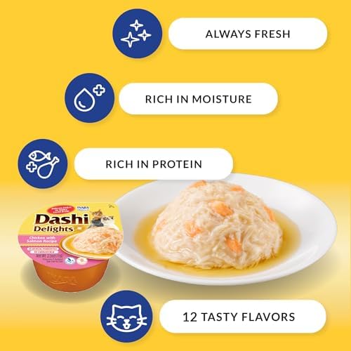 INABA Dashi Delights Lickable Cat Treats, Seafood Variety, 12ct