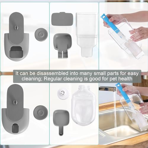 Lemtrflo Rabbit Feeder, Bunny Water Bottle Dispenser, Pet Cage Food Bowl