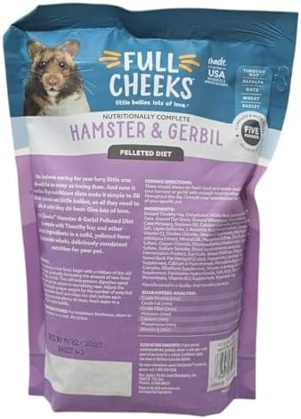 Hamster and Gerbil Pelleted Diet Pellet Food, 1 Pound Bag