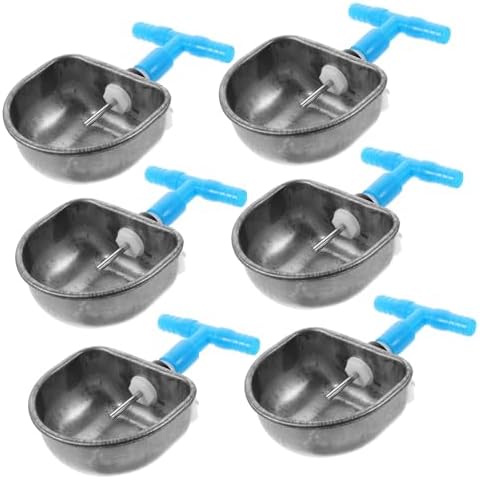 Milisten 6pcs Automatic Rabbit Water Bowl Stainless Steel Water Feeder