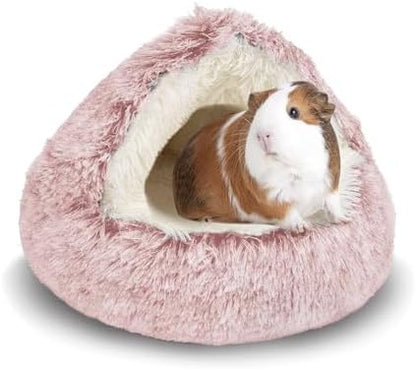 Guinea Pig Hideout, Doughnut Guinea Pig Bed, Bunny Hamster Bed Stuff(Pink)