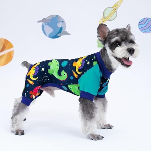 XPUDAC Dog Pajamas Clothes for Small Dogs Boy, Doggie Pjs Puppy Onesies Outfits Pet Clothes Christmas Pajamas, 4 Styles (Universe, XX-Small)