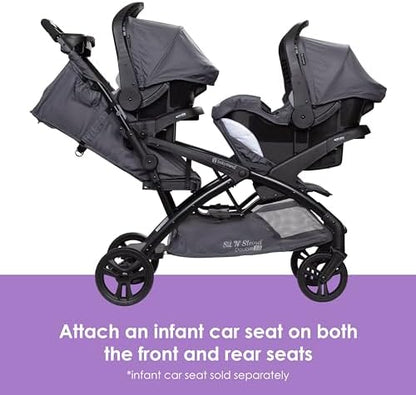Baby Trend Sit N' Stand® Double 2.0 Stroller, Dash Grey