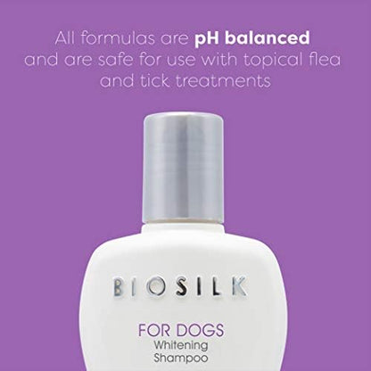 BioSilk for Dogs Silk Therapy Whitening Dog Shampoo, 12 Fl Oz, 2-Pack