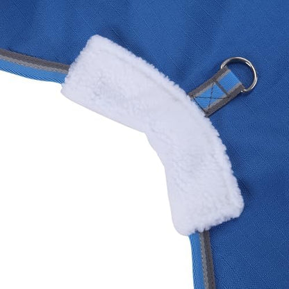 LEAFOREST 1200D Horse Blanket Waterproof Breathable Turnout (no Filling) Standard Neck Horse Sheet Blue Grey 75IN