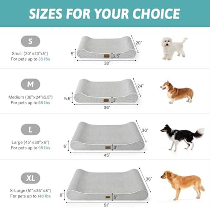 COZY KISS Orthopedic Dog Bed, for Small Dogs up to 35 lbs, 30x20x5in