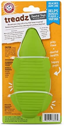 Arm & Hammer Super Treadz Gator Dental Dog Chew Toy, Large, 7 Inch, 12-Pk