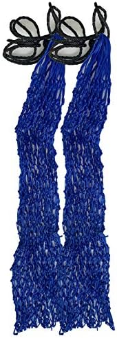 Majestic Ally 2 pcs Ultra Slow Feed 1.5"x1.5" Holes 40” Hay Net for Horses and livestocks (Royal Blue)