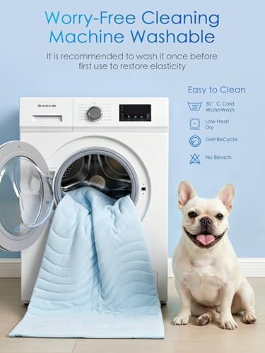 BECEMURU Cooling Mat for Large Dogs, Q-Max＞0.46 Thick Breathable Crate Pad