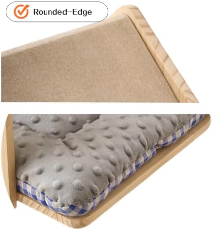 SHENGOCASE 2-Pack Natural Wood Cat Wall House Bed