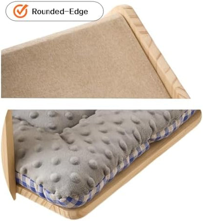 SHENGOCASE 2-Pack Natural Wood Cat Wall House Bed