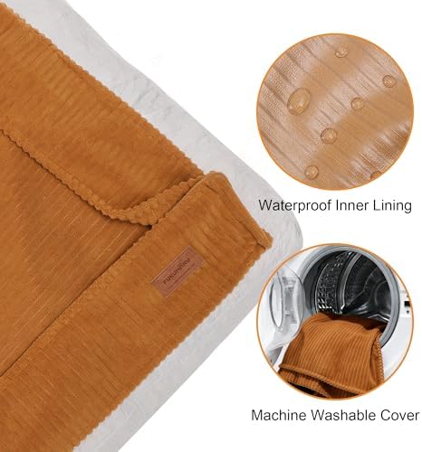 FUKUMARU 5.5-Inch Thick Dog Bed Mat, Cozy Flat Dog Kennel Bed for Crate