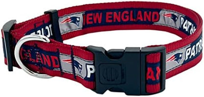 Pets First NFL New England Patriots Licensed PET COLLAR, Extra Large - Heavy-Duty, Strong, and Durable Dog Collar. Available in 31 Football Teams and 4 Sizes