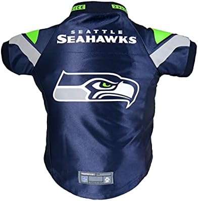 Littlearth NFL Seattle Seahawks Premium Pet Jersey, Team Color, Small