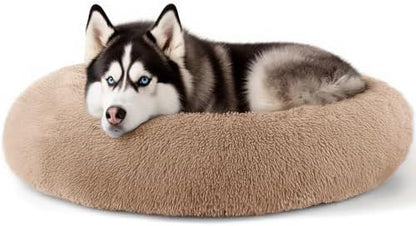 Extra Large Dog Beds, 36in Human Dog Anxiety Relief Comfort Bed (Camel)