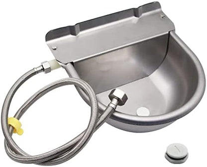 Automatic Livestock Waterer Bowl,304 Stainless Steel Float Valve Pet Bowl