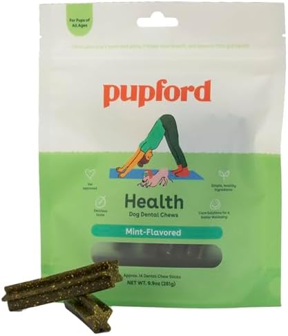Pupford Freeze Dried Training Treats + Dental Chews Bundle for Dogs & Puppies (Chicken 4oz, Dental Chews 14 Count)