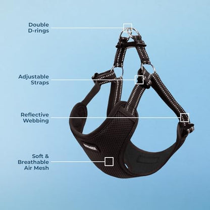 Voyager Step-in Flex Adjustable Dog Harness - Black, X-Large