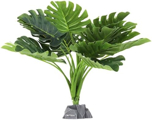 Monstera Fake Plants Reptile Terrarium Decor for Tank Accessories