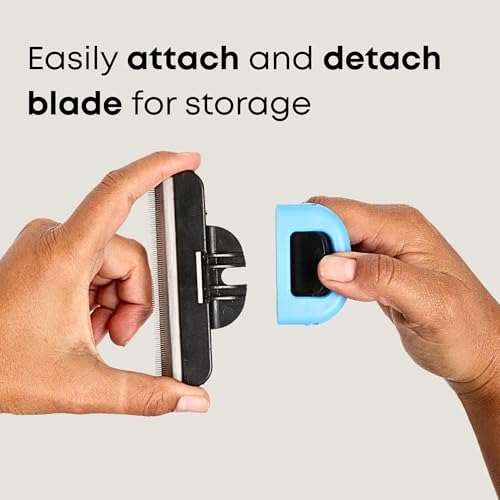 Short Hair Deshedding Brush for Dogs & Cats - Grooming Comb