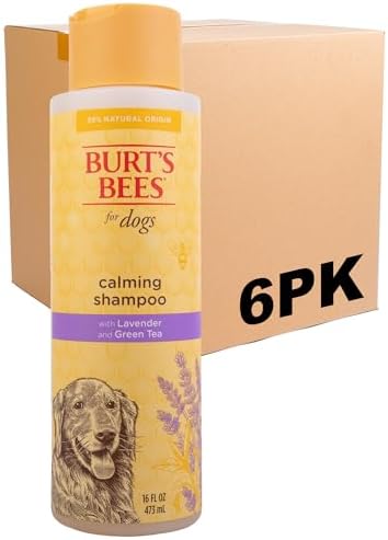 Burt's Bees for Pets Calming Dog Shampoo, Lavender & Green Tea, 16 Oz, 6-Pk
