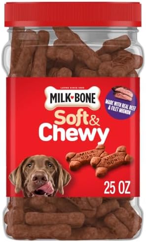 Milk-Bone Soft & Chewy Dog Treats, 25 Oz. Canister