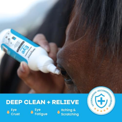 Eye Cleanser 150ml/5 fl.oz for Horses and Ponies Deeply Cleans Foreign Particles Moisturizing Eye Cleanser 1 Bottle