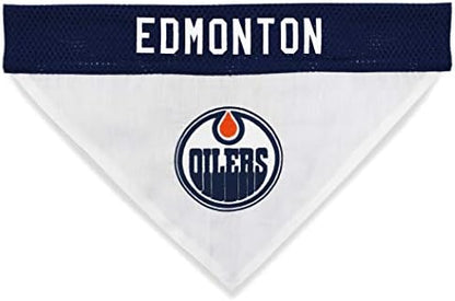 NHL Edmonton Oilers Bandana for Dogs & Cats, Large/X-Large. - Cute & Stylish Bandana! The Perfect Hockey Fan Scarf Bandana, Great for Birthdays or Any Party!