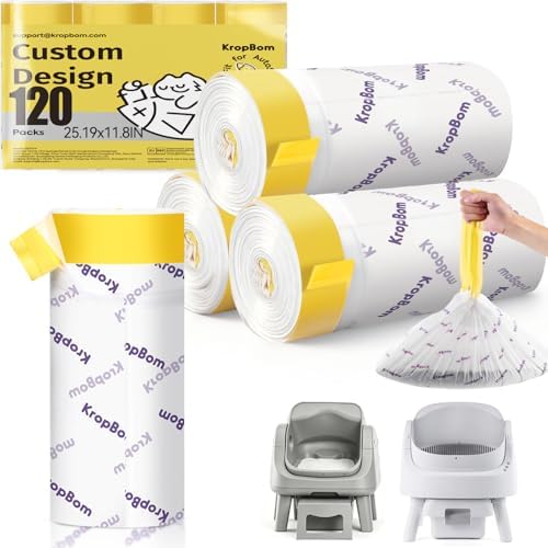 120 Count Cat Litter Box Bags Compatible with PetPivot AutoScooper 11/12
