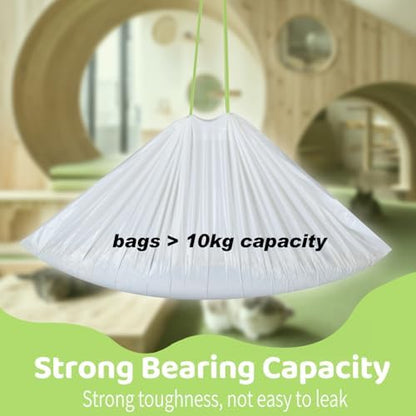 Thickened Extra Large Cat Litter Box Liners 37" x 17", 20 Count Kitty Waste Bags with Drawstring – Heavy Duty Tear-Resistant Waterproof Pre-Separated Cat Litter Pan Liners for Easy Cleanup