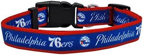 New & Improved Pets First NBA PET Collar Philadelphia 76ERS Dog Collar, Size Small Basketball Team Collar for Dogs & Cats. A Shiny & Colorful Dog & Cat Collar Licensed by The NBA